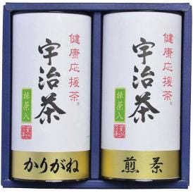 夏の贈り物お中元 宇治茶詰合せ（健康応援茶） 抹茶入（煎茶・かりがね）（各100g）×各1
