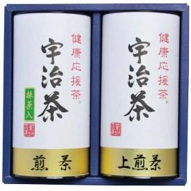 夏の贈り物お中元 宇治茶詰合せ（健康応援茶） 上煎茶・抹茶入煎茶（各100g）×各1