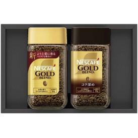 夏の贈り物お中元 プレミアムレギュラーソリュブルコーヒーギフトセット ネスカフェ ネスカフェゴールドブレンド・ネスカフェゴールドブレンドコク深め（各80g）×各1