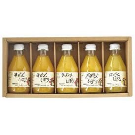 夏の贈り物お中元 100%ピュアジュース5本ギフトセット 伊藤農園 みかん（180ml）×2、きよみ・不知火・はっさく（各180ml）×各1