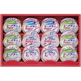 夏の贈り物お中元 シーチキンギフト はごろもフーズ オイル不使用シーチキンマイルド（70g）×4、シーチキン（オイル不使用Lフレーク・食塩不使用マイルド・マイルド・Lフレーク）（各70g）×各2