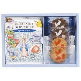 夏の贈り物お中元 コーヒー＆スイーツギフト ピーターラビット? スペシャルブレンドコーヒー（7g）・クッキー（プレーン・ココア）×各2