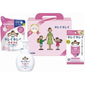 春の贈り物 キレイキレイギフトセット ライオン 薬用泡ハンドソープ（250ml）・薬用泡ハンドソープ詰替用（200ml）・除菌ウェットシートノンアルコールタイプ（10枚）×各1