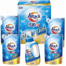 春の贈り物 アタック抗菌EXギフト 花王 アタック抗菌EX詰替用（590g）×4、アタック抗菌EX（750g）×1