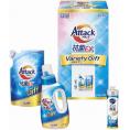 夏の贈り物お中元 アタック抗菌EXバラエティーギフト 花王 アタック抗菌EX（750g）・アタック抗菌EX詰替用（590g）・キュキュットクリア除菌（220ml）×各1