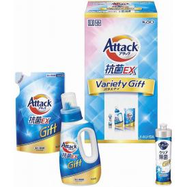 夏の贈り物お中元 アタック抗菌EXバラエティーギフト 花王 アタック抗菌EX（750g）・アタック抗菌EX詰替用（590g）・キュキュットクリア除菌（220ml）×各1