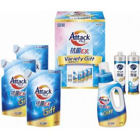 夏の贈り物お中元 アタック抗菌EXバラエティーギフト 花王 アタック抗菌EX詰替用（590g）×3、キュキュットクリア除菌（220ml）×2、アタック抗菌EX（750g）×1