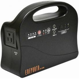 夏の贈り物お中元 ポータブル電源 Solpa 21.3×8.6×17.2cm ★ACアダプター・シガーライターアダプター付　★リチウムイオン充電池186Wh　★出力容量（最大）：100W　★出力波形：
