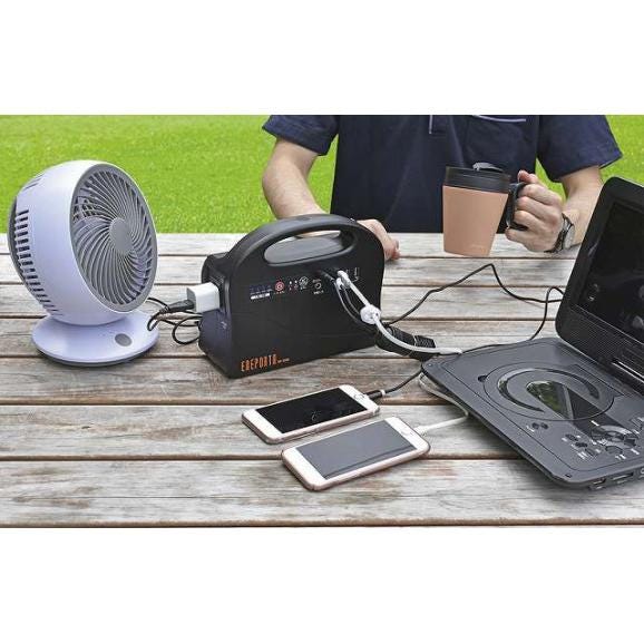 夏の贈り物お中元 ポータブル電源 Solpa 21.3×8.6×17.2cm ★ACアダプター・シガーライターアダプター付　★リチウムイオン充電池186Wh　★出力容量（最大）：100W　★出力波形：02