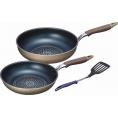 春の贈り物 IH対応フライパン26cm＆いため鍋28cm（ターナー付） ブラナーノ2 いため鍋：4.4L 本体：アルミニウム合金（内面フッ素樹脂加工ダイヤモンドコート・外面焼付塗装）、底面：ステ