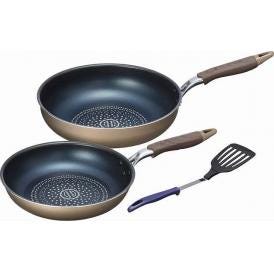 夏の贈り物お中元 IH対応フライパン26cm＆いため鍋28cm（ターナー付） ブラナーノ2 いため鍋：4.4L 本体：アルミニウム合金（内面フッ素樹脂加工ダイヤモンドコート・外面焼付塗装）、底面：ステ