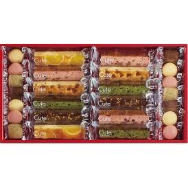 夏の贈り物お中元 キュートセレクション ひととえ クッキー（ストロベリー・レモン）×各4、ケーキ（ミックスベリー・抹茶ショコラ）・クッキー（ショコラ・アールグレイ）×各3、ケーキ（オレンジ・キャラメル