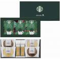 夏の贈り物お中元 スターバックスコーヒー＆スイーツギフト スターバックスオリガミドリップコーヒー（ハウスブレンド）（9g）×3、スターバックスオリガミドリップコーヒー（カフェべロナ）（9g）・バウムク