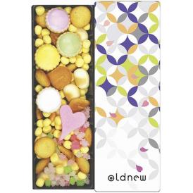 夏の贈り物お中元 彩 吹き寄せ Oldnew 大粒卵ボーロ（40g）・ABCビスケット（37g）・小粒かぼちゃボーロ（30g）・一口クッキー（25g）・ミックス金平糖（20g）・ミックスヨーチ（11g