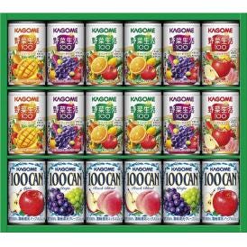 夏の贈り物お中元 すこやかファミリーギフト カゴメ 野菜生活100（オリジナル・ベリーサラダ）（各160g）×各4、野菜生活100（マンゴーサラダ・アップルサラダ）・100CAN（アップル・ピーチブレ