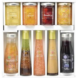 夏の贈り物お中元 バラエティセット たかはたファーム フルーツソース（ブルーベリー）（220g）・フルーツソース（フルーツミックス）（215g）・ミックスジャム（フルーツキューブ）（155g）・ジャム