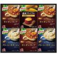 夏の贈り物お中元 クノールプレミアムスープギフト 味の素 カップスープギフトレシピのオニオンスープ（3袋入）×3、カップスープギフトレシピのクリーミーポタージュ（3袋入）×2、贅沢野菜北海道スイートコ