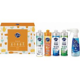夏の贈り物お中元 キュキュットセット 花王 キュキュットクリア泡スプレー無香性（280ml）・キュキュット（Natural Days+除菌ヴァーベナ&シトラスの香り）・キュキュット・キュキュットクリア