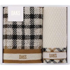 夏の贈り物お中元 フェイスタオル＆タオルハンカチ DAKS フェイスタオル：34×75cm、タオルハンカチ：25×25cm