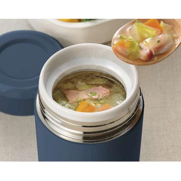 夏の贈り物お中元 コンパクトスープジャー300ml フォルテック アストラルブラック 直径7.7×12.5cm ★保温効力：53℃以上（6時間）、保冷効力：12℃以下（6時間）02