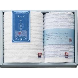 夏の贈り物お中元 フェイスタオル＆ウォッシュタオル 伊予の白波 フェイスタオル：33×75cm、ウォッシュタオル：33×35cm