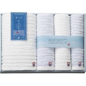 春の贈り物 タオルセット 伊予の白波 フェイスタオル（33×75cm）×2、バスタオル（60×110cm）・ウォッシュタオル（33×35cm）×各1