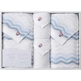 夏の贈り物お中元 タオルセット 今治タオル バスタオル（60×110cm）×2、フェイスタオル（34×75cm）・ウォッシュタオル（34×30cm）×各1