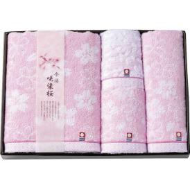 夏の贈り物お中元 タオルセット 今治製タオル フェイスタオル（33×75cm）×2、バスタオル（60×110cm）・ウォッシュタオル（33×34cm）×各1