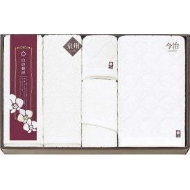 夏の贈り物お中元 タオルセット 今治＆泉州 泉州スリムバスタオル（34×110cm）×2、今治バスタオル（60×110cm）・泉州スリムフェイスタオル（29×80cm）・今治ハンドタオル（33×33c