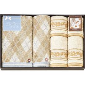 夏の贈り物お中元 タオルセット 今治＆泉州 ニューレトロクラシック 泉州フェイスタオル（34×75cm）×3、今治バスタオル（60×110cm）・今治フェイスタオル（34×70cm）・泉州ハンドタオル