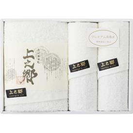 夏の贈り物お中元 プレミアム高吸水 ホワイトバスタオル＆フェイスタオル2P バスタオル：60×120cm、フェイスタオル：33×80cm