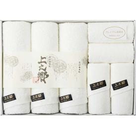 春の贈り物 プレミアム高吸水 ホワイトタオルセット バスタオル（60×120cm）×3、ハーフバスタオル（33×120cm）・フェイスタオル（33×80cm）×各2