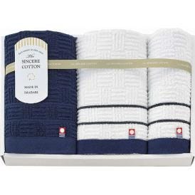 夏の贈り物お中元 フェイスタオル2P＆ウォッシュタオル 今治 フェイスタオル：34×75cm、ウォッシュタオル：34×34cm
