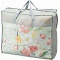 夏の贈り物お中元 羽根ふとんバッグ入り 花浪漫 グリーン 150×210cm