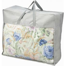 夏の贈り物お中元 羽根ふとんバッグ入り 花浪漫 ブルー 150×210cm