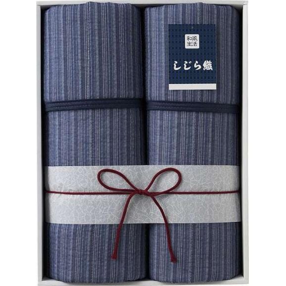 【後払い手数料無料】 春の贈り物 しじら織キルト敷パット2P 100×205cm｜贈り物本舗じ シルバー
