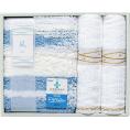 夏の贈り物お中元 バスマットS＆フェイスタオル2P 凪 バスマット：40×55cm、フェイスタオル：34×82cm