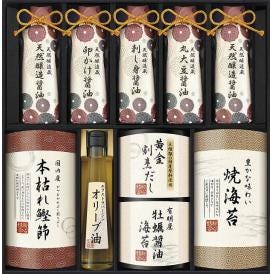 夏の贈り物お中元 天然醸造蔵仕込み 和心詰合せ 伊賀越 天然醸造蔵仕込み天然醸造醤油（200ml）×2、天然醸造蔵仕込み（卵かけ醤油・刺し身醤油・丸大豆醤油）（各200ml）・エクストラバージンオリー