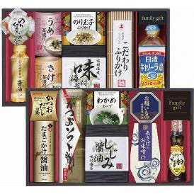 春の贈り物 日清オイリオ食卓詰合せ 日清キャノーラ油（400g）・伊賀越（天然醸造しょうゆ・たまごかけ醤油）（各200ml）・日清ヘルシーごま香油（130g）・島の香のり佃煮（80g）・永谷園あ