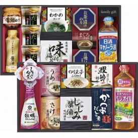夏の贈り物お中元 日清オイリオ食卓詰合せ たまごスープ（5.4g）×3、日清ヘルシーベジオイル（600g）・日清キャノーラ油（400g）・キッコーマン牡蠣だししょうゆ・伊賀越天然醸造しょうゆ（各200