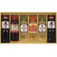 春の贈り物 キッコーマン＆調味料バラエティセット サンビシ本醸造しょうゆ（500ml）・日の出料理酒（400ml）×各2、キッコーマンこいくちしょうゆ（500ml）・日の出割烹みりんタイプ（40