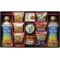 夏の贈り物お中元 食卓バラエティギフト 宝幸オニオンスープ×3、日清キャノーラ油（350g）×2、島の香のり佃煮（80g）・ニッスイ焼鮭ほぐし（50g）・丸美屋さけふりかけ（2袋）・アマノフーズ減塩い