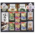 夏の贈り物お中元 アマノフリーズドライみそ汁＆食卓詰合せ アマノなすおみそ汁（9.5g）×3、アマノとうふおみそ汁（10g）・アマノほうれん草おみそ汁（7g）×各2、島の香（のり佃煮・しそのり佃煮）（