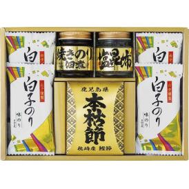 夏の贈り物お中元 和之彩膳 詰合せ 白子のり味のり（8切5枚入）×4、焼きのり入佃煮（85g）・塩昆布（18g）・枕崎産本枯節（2.5g×2袋）×各1