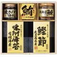 夏の贈り物お中元 美味之誉 詰合せ 焼きのり入佃煮（85g）・まぐろ油漬け（70g）・北海道産鰊フレーク（50g）・鹿児島県産鰹節（2g×3）・有明海産味附海苔（8切10枚入）×各1