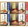 夏の贈り物お中元 海の幸詰合せ 甘海老のみそ汁（7.5g×3袋）・瀬戸内海産真鯛茶漬け（5.1g×3袋）・北海道産鮭茶漬け（4g×3袋）×各2