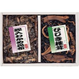 夏の贈り物お中元 御昆布 佃煮2品詰合せ 廣川昆布 鰹入わかめ昆布・ひじき椎茸（各40g）×各1
