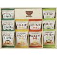 夏の贈り物お中元 フリーズドライ「お味噌汁・スープ詰合せ」 お味噌汁（ほうれん草・油あげ）×各3、たまごスープ（和風・中華）×各2