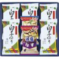 夏の贈り物お中元 味之庵 アマノフーズ＆白子のり詰合せ 白子のり味のり（8切5枚）×5、アマノフーズ減塩いつものおみそ汁（とうふ・なす）×各1