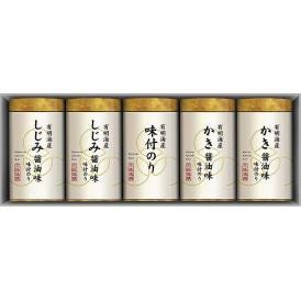 夏の贈り物お中元 こだわり味海苔詰合せ 三味逸撰 有明海産味付のり（しじみ醤油味・かき醤油味）（各8切4枚×5袋）×各2、有明海産味付のり（8切4枚×5袋）×1